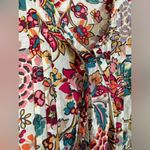 BASS co paisley Floral Print Tunic Top size M medium Red Photo 5