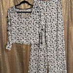 Free People Bali Winter Wonderland Sheer Lace Lounge Pajama Set Large NWOT Photo 0