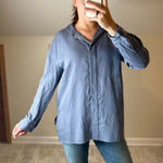 COS : Dusty Blue Button Down Photo 0