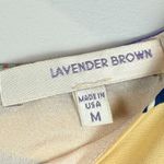 Lavender Brown Mini Dress Womens M Multicolor Geometric Print Short Sleeve Retro Photo 3