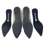 Rothy's Point Gold Herringbone Black Toe Women's Shoes Flats Loafers Retired W10 Size 10 Photo 4