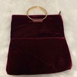 Sole Society Foldover Velvet Clutch- Maroon Colored Photo 1