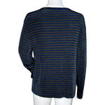 Chico's Shirt Womens Small 0 Green Purple Stripe Full Zip Casual Travel Vintage Photo 4