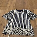 Laurence Kazar Vintage Lawrence Kazan Beautiful Beaded Sequin Blouse Top Shirt Silk Size L Photo 3