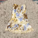 Topshop NWT satin tie dye 90's length skirt with lace trim detail in multi size Photo 4