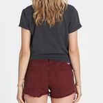 Billabong 🛍️  Lite Hearted Denim Short Lace Mystic Maroon Red Shorts Size 25 Photo 2