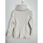 Banana Republic Wool Alpaca Chunky Cream Knit Turtleneck Sweater Oversized Small Photo 3