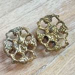 Vintage Victorian Revival Pink Gemstone Rhinestones Stud Earrings Photo 5