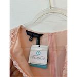 Ming Wang  Battenberg Pink Floral Lace Sheath Dress Photo 2