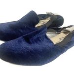 YOSI SAMRA Size 7 Royal Blue Velvet Slip On Ballet Flats Photo 0