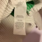 Aerie NWOT Green White Stripe Quarter Zip Pullover Sweater Cotton Women Small Photo 9