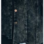 Oversized Button Down Corduroy Shirt Jacket washed Retro size Small new Black Photo 2