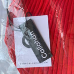 NWT Callahan Knitwear Mimi Ribbed Cropped Halter Tank Top in Red Size L Photo 5