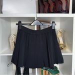 Immodel Black Knit Pleated Micro Mini Skirt with Gold Lion Buttons Size L Photo 2