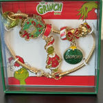 Dr. Seuss Nwt Gold The Grinch Charm Bracelet Photo 0