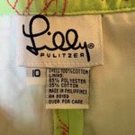 Lilly Pulitzer Vintage Cropped Pants Green Pink Pineapple Floral Size 10 Photo 6