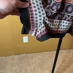 Three Pink Hearts  Navy Blue Floral Romper Short Sleeve Open Back Zip Size XS Photo 4