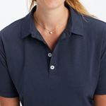 Fabletics NWT Classic Navy Boxy Short Sleeve Polo Shirt Size Medium Photo 2