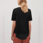 COS  A-line Silk Panel Top Black 100% Silk Size Small Photo 4