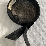 Gardner Black Peau de Soie & Velvet Vintage 40s Hat‎ Photo 3