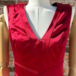Bebe  Crimson Satin VTG Y2K V-Neck Midi Dress / 6 / Like New Photo 1
