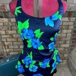 La cove swimsuit floral modesty panel skirtlet blue green Size 12 Photo 0