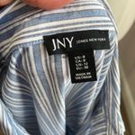 Jones New York Blue White Striped Cotton Shirt Dress Size 8 Pockets Photo 7