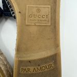Gucci  GG denim espadrille slides rhinestone sz 39.5 Photo 4
