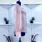 Boston Proper  Sheer Metallic Pink Shirt XS Photo 2