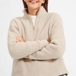 Everlane  ReNew Quarter Zip Fleece Oat- Size XS Photo 0