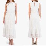 Julia Jordan Tiered Eyelet Maxi Dress Size US 8 Ivory Photo 1