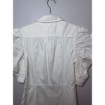 Frame  Gillian Puff Sleeve Cotton Mini Dress in Cream/Ecru size Small $398 NWT Photo 12