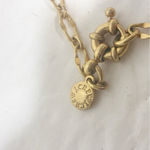 J.Crew  Gold Tone Orange Beaded Statement Necklace Jewelry Photo 2