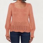 LC Lauren Conrad  Square Neck Coral Knit Sweater Size Small Photo 10