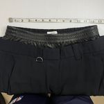 ALC Frank A.L.C Pants Women's 6 Black Double Waist Trouser Leather Elastic Waist Photo 5