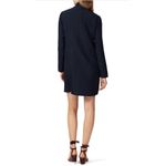 Tibi  Rent the Runway Navy Tie Neck silk Shift Dress sz 2 Photo 2