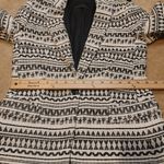 Talbots  Size 2 Blazer Thick Heavy Black White Long Sleeve Career Professional Photo 2