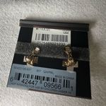 Macy's Anne Klein new clip on earrings gold tone white button earrings Photo 2