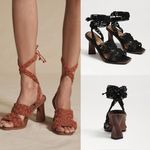 Free People Sam Edelman Harleigh Ankle Wrap Heel Black Size 8 NWOT $160 Photo 1