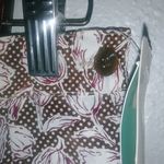 Leslie Fay 10P Petite Haberdashery Skirt Mauve Brown Floral Dots Pattern New! Photo 1