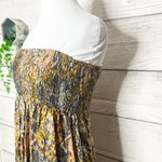 Forever 21 Strapless Boho Maxi Dress Size Small Orange Blue Gray White Photo 8