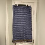 Abercrombie & Fitch  Size M Blue Floral Boho Maxi Skirt Drawstring Waist Cotton Photo 6