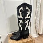 DOLCE VITA Samare Western Boot in Black White Leather Size US 8.5 Photo 6