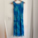 Studio I Studio 1 Blue Sleeveless Mermaid Chiffon Midi Dress Size 10 Photo 2