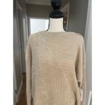 Creme pullover sweater large textured Photo 1