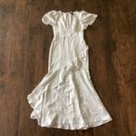 Lulus Eternal Bond White Satin Ruffled Flutter Sleeve Maxi Dress Photo 9