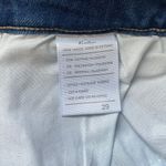 KanCan USA KanCan Dark Wash High Rise Frayed Waist Double Button 3.5” Shorts Photo 10