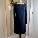 Vince Camuto Jeweled Neck Knee Length Long Sleeve Dress Sz 8 Photo 9