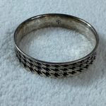 Premier Designs Vintage Bangle Style Silver Color Bracelet Houndstooth Pattern Photo 0