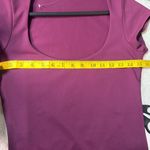 Free People PLUM WINE IN HER POWER TEE TOP M Photo 4